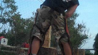 First 9 minutes of a Squirrel chainsaw carving by Scott Kuefler
