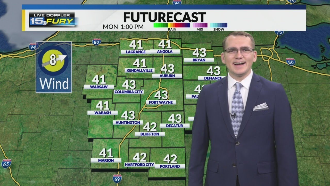 Rain/Snow showers tonight through Tuesday - YouTube