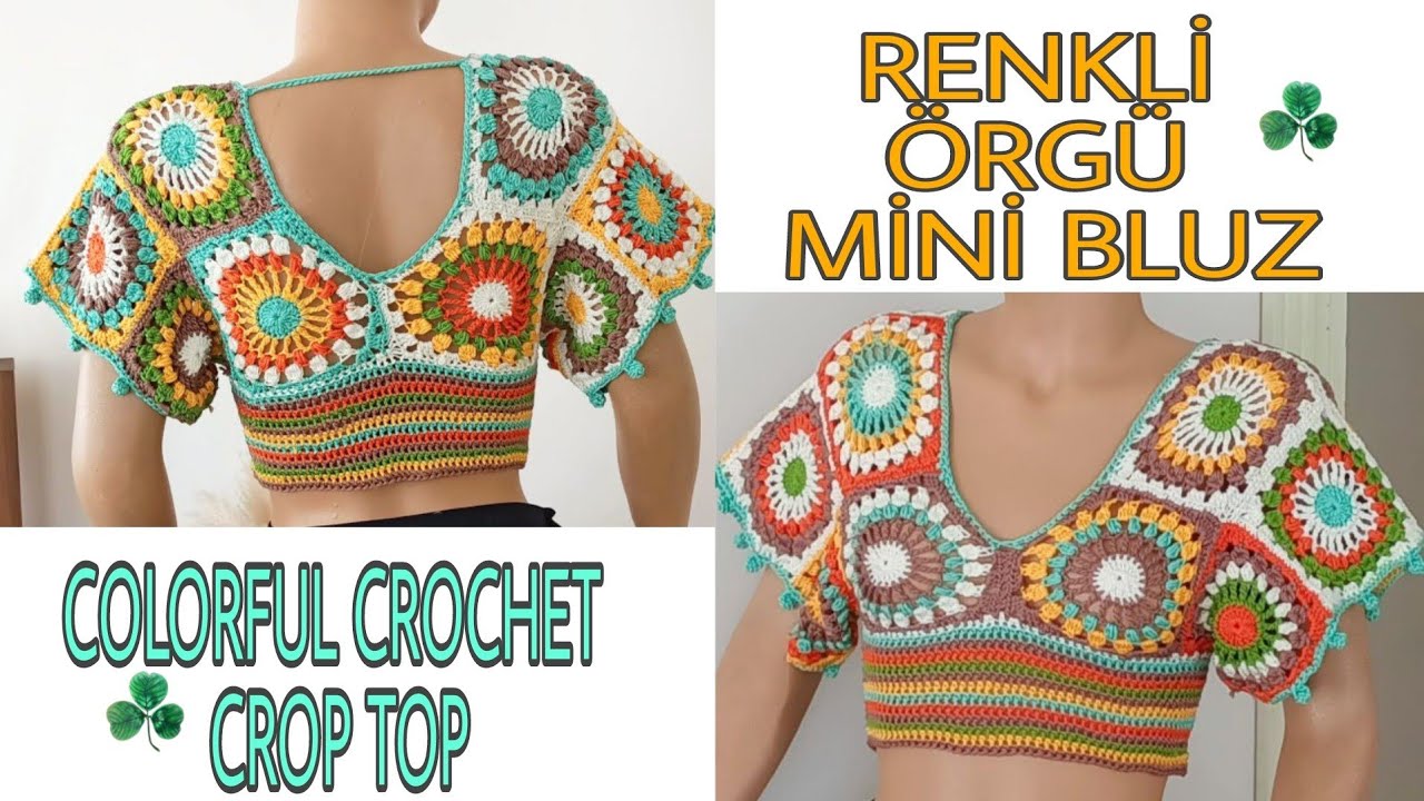CIVILCIVIL YAZLIK BLUZ colorfulbohoblouse #renkliörgüyazlıkbluz #crochetcroptopblouse #dıy