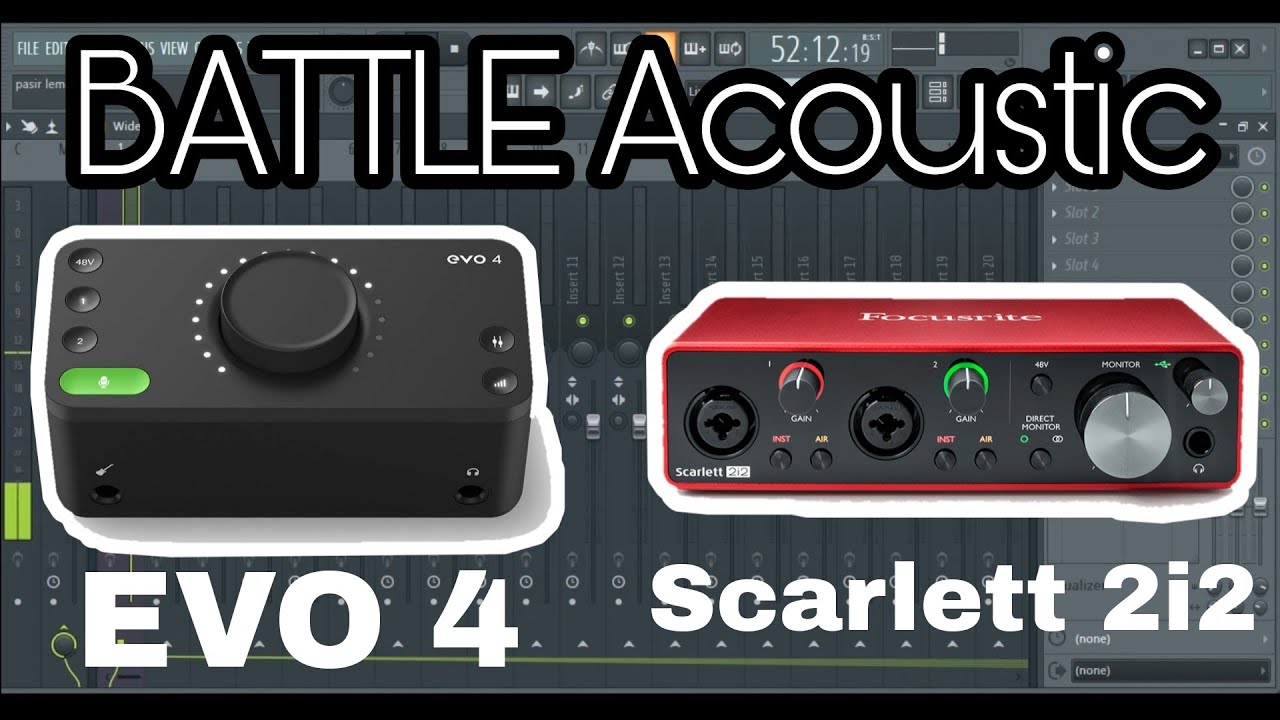 Battle Soundcard Interface Evo 4 By Audient Vs Focusrite Scarlett 2i2 3rd Gen Hawila Youtube