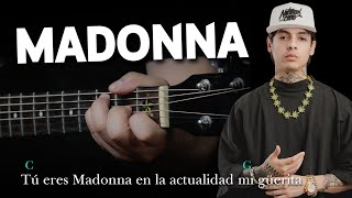 Madonna - Natanael Cano X Oscar Maydon | Tutorial GUITARRA Acústica | Letra y Acordes | GuitarEP