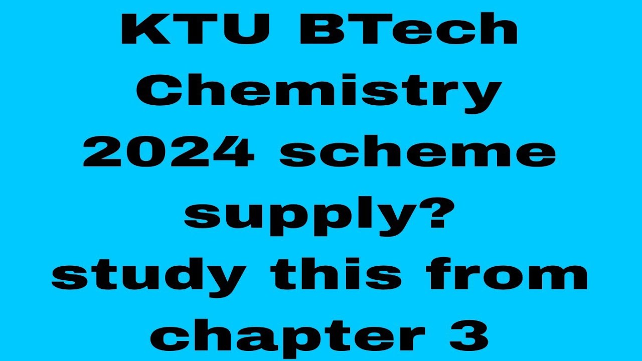 #ktubtech #chemistry #chapter3 #supply special topics#important