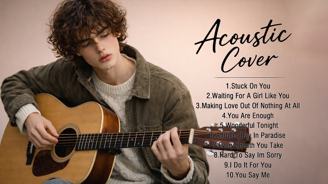 70s 80s 90s Acoustic Love Songs – Male Vocal Covers (Stuck On You, Waiting For A Girl Like You)