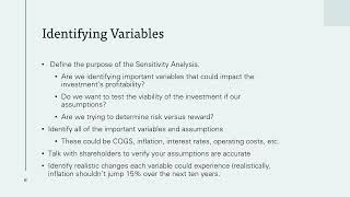 BUSN604 Sensitivity Analysis Training