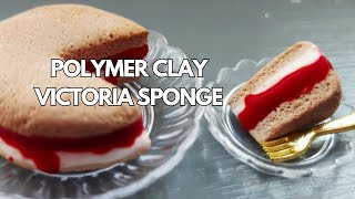 How to Create a Simple Miniature Polymer Clay Victoria Sponge Cake