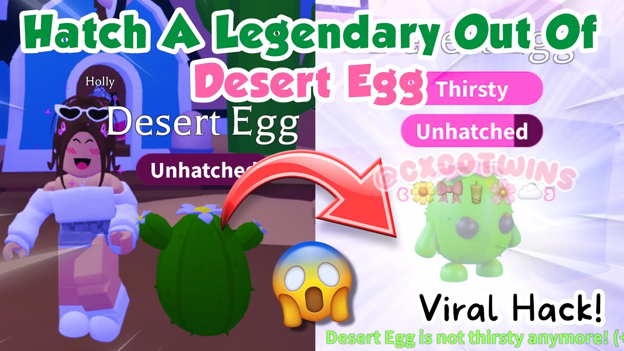*Hack* How to HATCH A LEGENDARY Of DESERT EGG! (Adopt Me) Its Cxco Twins