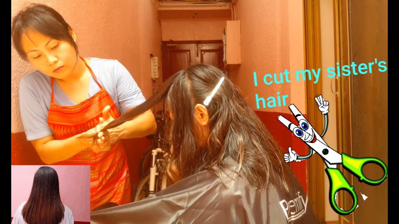 I Cut My Sister's Hair│Amateur Haircut
