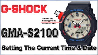 GMA-S2100 Модуль G-Shock 5611 Как установить время, дату, родной город, DTS, 12/24 часа, тон клавиши, продолжительность освещения