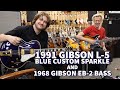 1991 Gibson L-5 Blue Custom Sparkle & 1968 Gibson EB-2 Bass at Norman's Rare Guitars