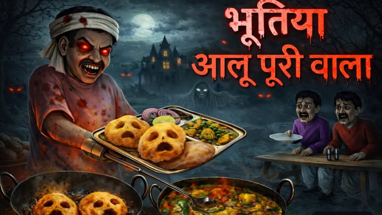 भूतिया आलू पुरी वाला | Bhutiya Aalu Puri Wala | Horror Kahani | Moral Story | Street Food Kahaniya |