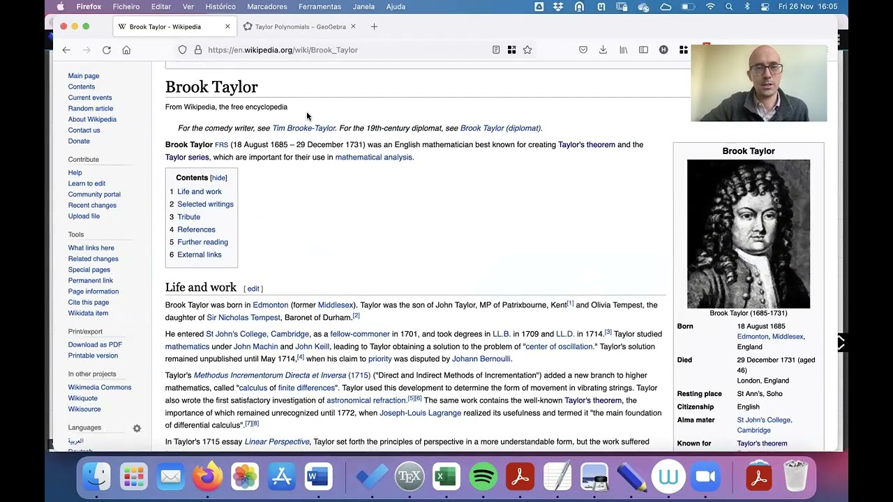 Polinomio de Taylor (Cálculo Diferencial e Integral I)