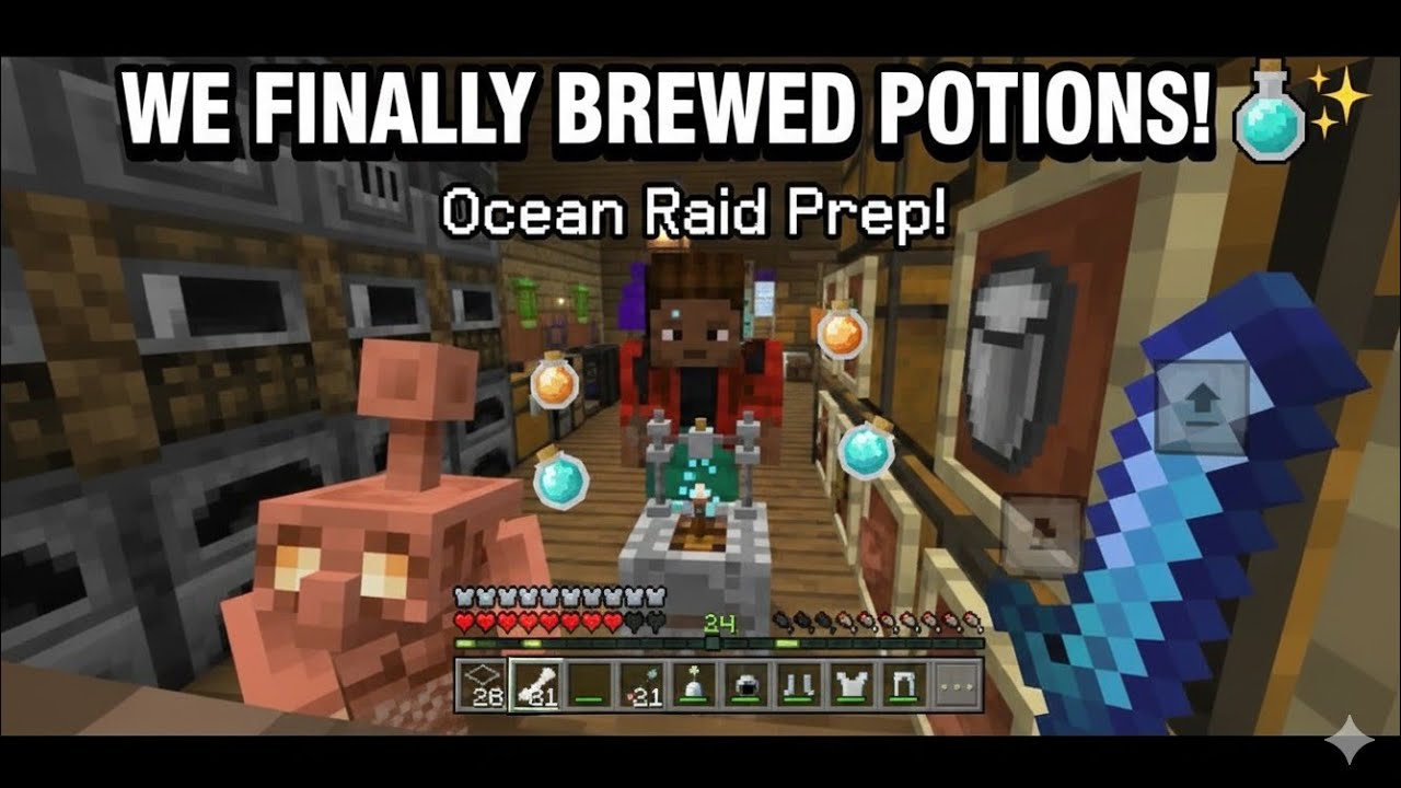 We Finally Brewed Water Breathing, Night Vision & Speed Potions! ⚗️✨ Ocean Raid Prep!