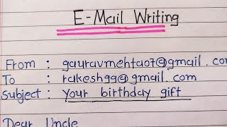 Write email on your birthday gift || english email writing || birthday gift ||