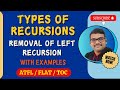 Master the 36 Types of Recursion & How to Eliminate Left Recursion in Automata Theory 🚀