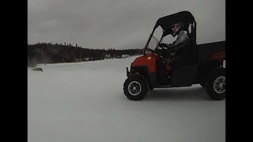 polaris ranger xp 800 ice drift on lake