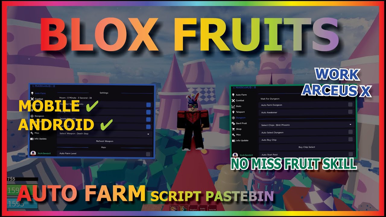Arceus x (Blox Fruit) auto farm script in mobile 