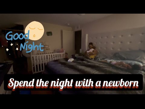 A full night with a newborn| exclusively breastfeeding overnight ...