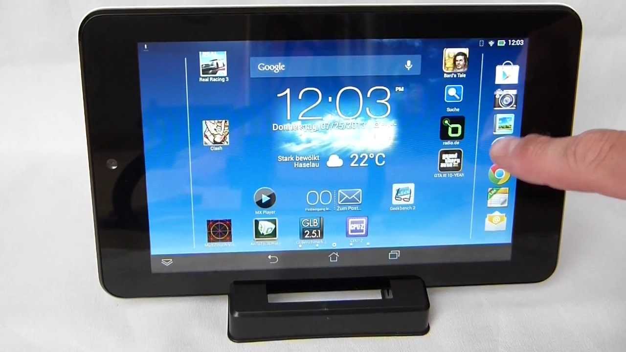 Asus Memo Pad HD 7 Bedienung YouTube