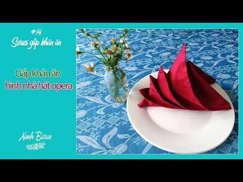 Video Cách gấp khăn ăn hình nhà hát Opera Sydnye | How to... - youtube