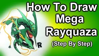 My drawing of Shiny Mega Rayquaza : r/PokeMoonSun