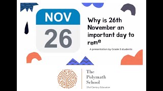 ASSEMBLY - Why 26 November is an Important Day  By Grade 3