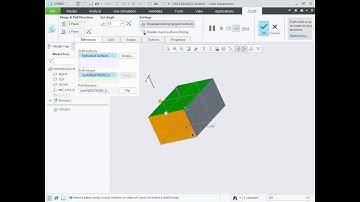 Draft and Variable Pull Direction Draft Creo Parametric