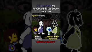 Fallen Down Notes Order Reversed Comparison  #undertale #deltarune #deltarunechapter3 #tobyfox