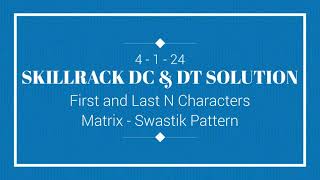 04-01 SKILLRACK DAILY CHALLENGE AND DAILY TEST SOLUTION | Python