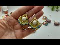 Diy tutorial hope earrings orecchini pendant beadweaving