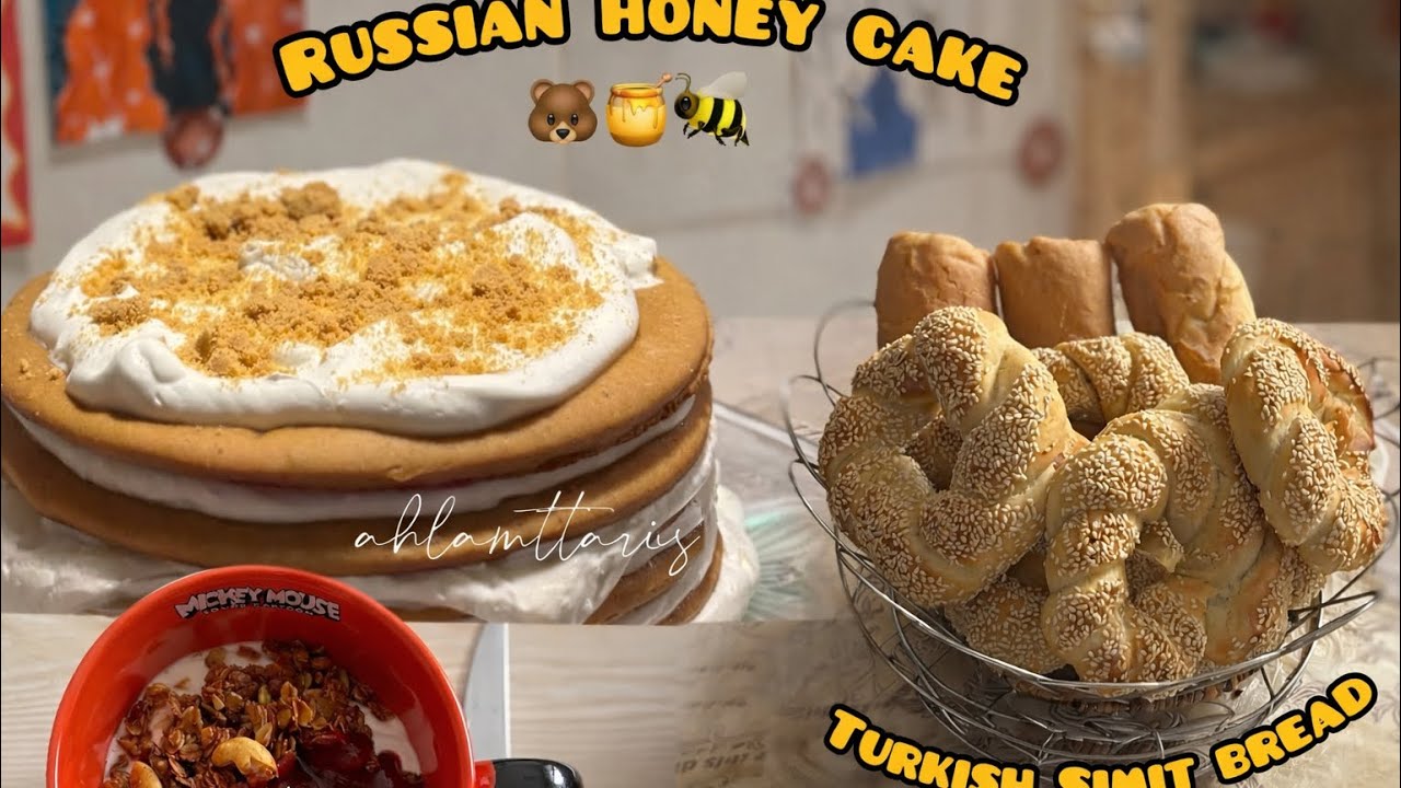 خليت caht GPT يسوي لي جدول عيد ميلادي!🎂كيكة العسل الروسية🍯😋