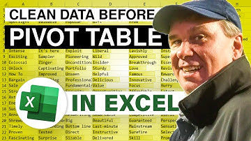 Excel - Microsoft Excel - Cleaning Data Before Pivot Table - Episode 493
