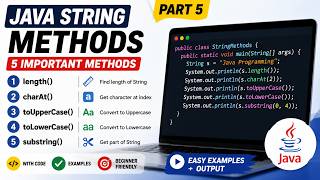 Java String Methods in Hindi | 5 Important String Methods with Examples | Java Tutorial #5