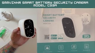 SMMVINNR Smart Battery Security Camera Setup & Review!