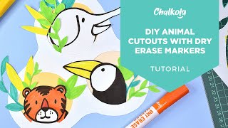 DIY Animal Cutouts Using Dry Erase Markers Kids Tutorial