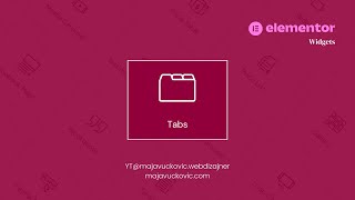 Tabs | Elementor Widgets | Elementor kurs za početnike