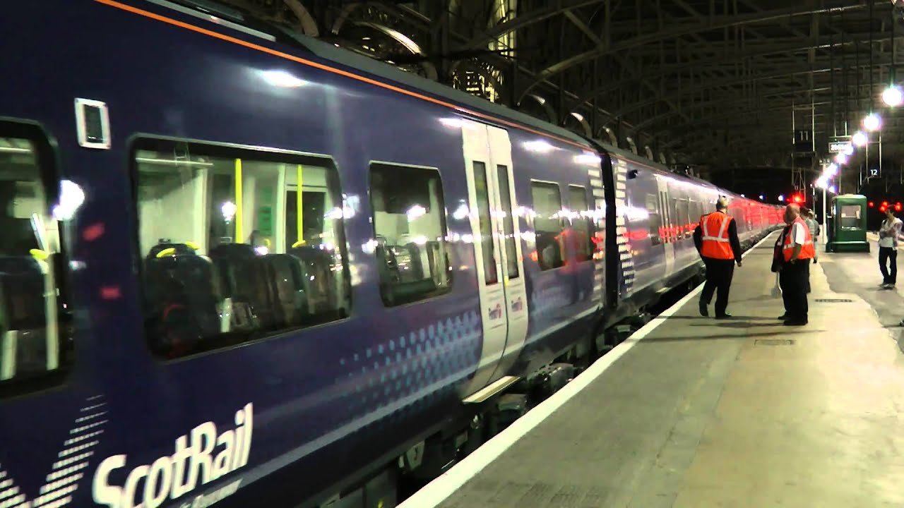 380105 380106 arrive Glasgow Central for the first time 21st Sept 2010