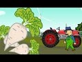 Brothers farmers and field cultivation  sugar beet planting  carton tractor for kids