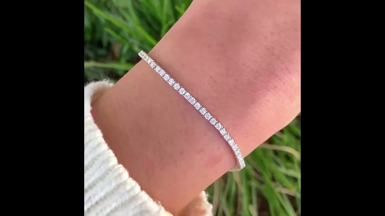 2ctw Sterling Silver Tennis Bracelet