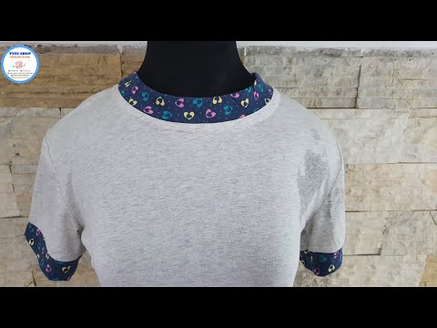Video Siêu dễ cách may viền cổ áo thun tròn - youtube