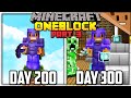 I Spent 300 Days in ONE BLOCK Minecraft... Here's What Happened