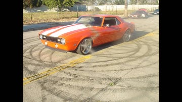 1968 supercharged chevy camaro doing the sickest donuts and burnouts!