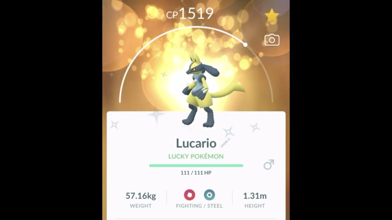 Shiny Lucario! Super lucky! : r/pokemongo