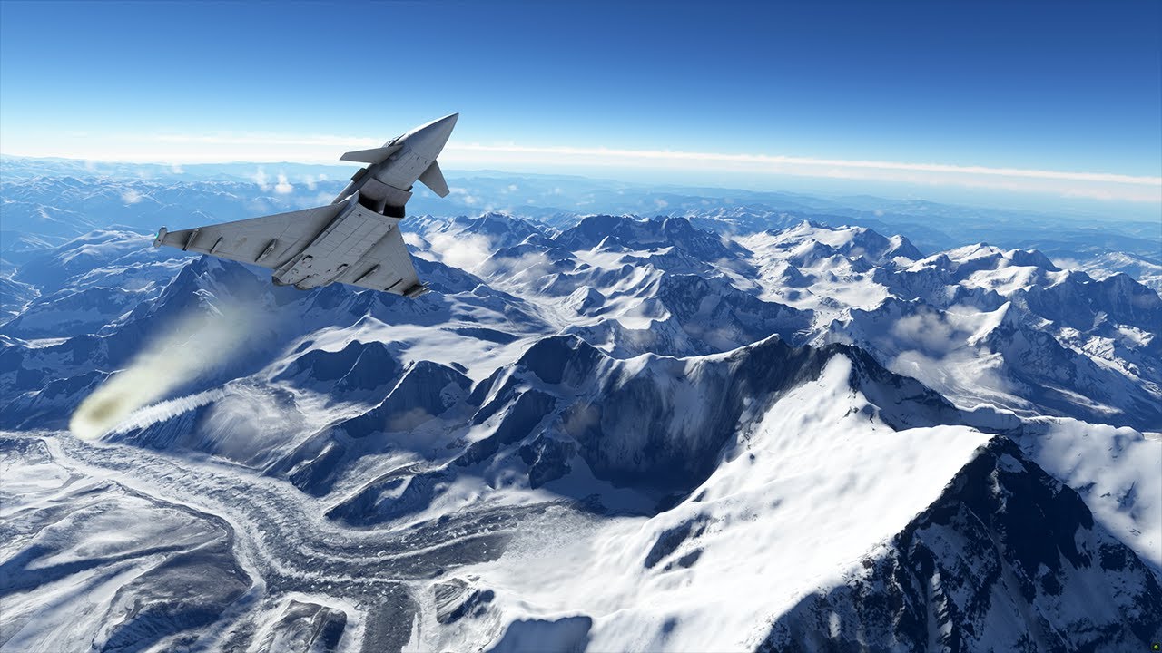 FlightSim - EuroFIghter Himalaya's & Everest [Orbx Himalaya mesh PC4K Ultra 4090]