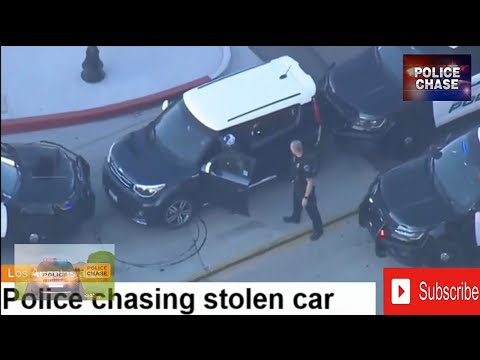 Los Angeles Police Chase In Suspected Stolen Car - YouTube