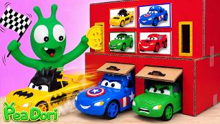 PeaPea Play with Four Color Garage Car Toy 🚗🌈  | Pea Dori - Nursery Rhymes & Kids Songs screenshot 5