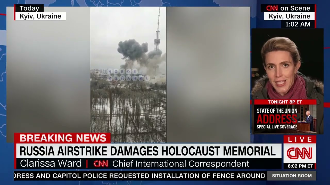 Clarissa Ward reports on Russian forces striking Holocaust memorial