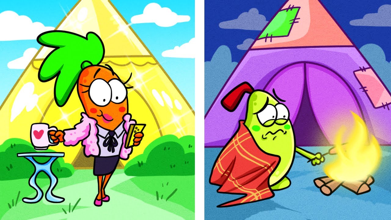 مغامرة التخييم: الغني vs الفقير | حياتي vs حياتك