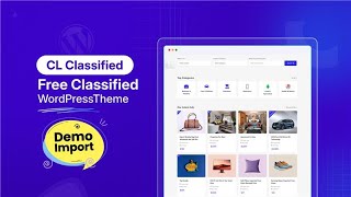 Cl Classified - Free Classified Wordpress Theme Demo Content Import