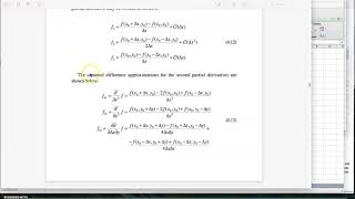 che205, ch4, central difference, partial derivatives