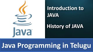 Introduction of Java | History of Java | Java in Telugu | Java Programming - Part 2